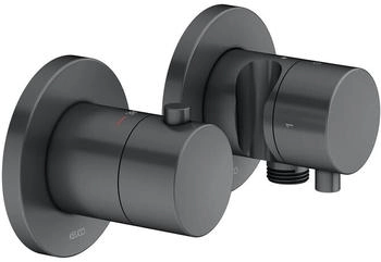 KEUCO Edition 400 Thermostatarmatur Set für 2 Verbraucher Schwarzchrom gebürstet (51553131221)