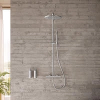 Herzbach LIVING SPA Duschs&auml;ule RB 250mm rund Stabhandbrause Edelstahl,