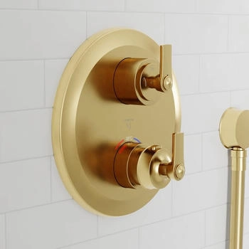 Steinberg Serie 350 Unterputzthermostat mit 2-Wege-Umsteller brushed gold (35041333BG)