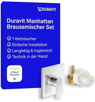 Duravit Manhattan Einhebelmischer Unterputz Set chrom (MH4210007010)