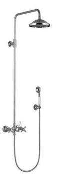 Dornbracht Madison Showerpipe mit Brausebatterie dark brass gebürstet (2663236039)