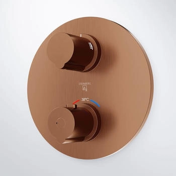 Steinberg Steinberg Serie 100 Unterputzthermostat für 2 Verbraucher brushed copper (100 4133 3 BC)