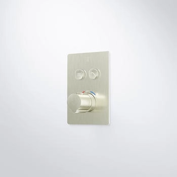 Steinberg Steinberg Sensual Rain Unterputzthermostat für 2 Verbraucher brushed nickel (390 4222 3 BN)