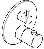 Kludi Nova Fonte Puristic Thermostat matt vermilion (20885O515)