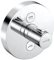 Kludi PUSH Unterputz-Brause-Thermostatarmatur, mit Drucktaste f&uuml;r 2 Verbrauchern 