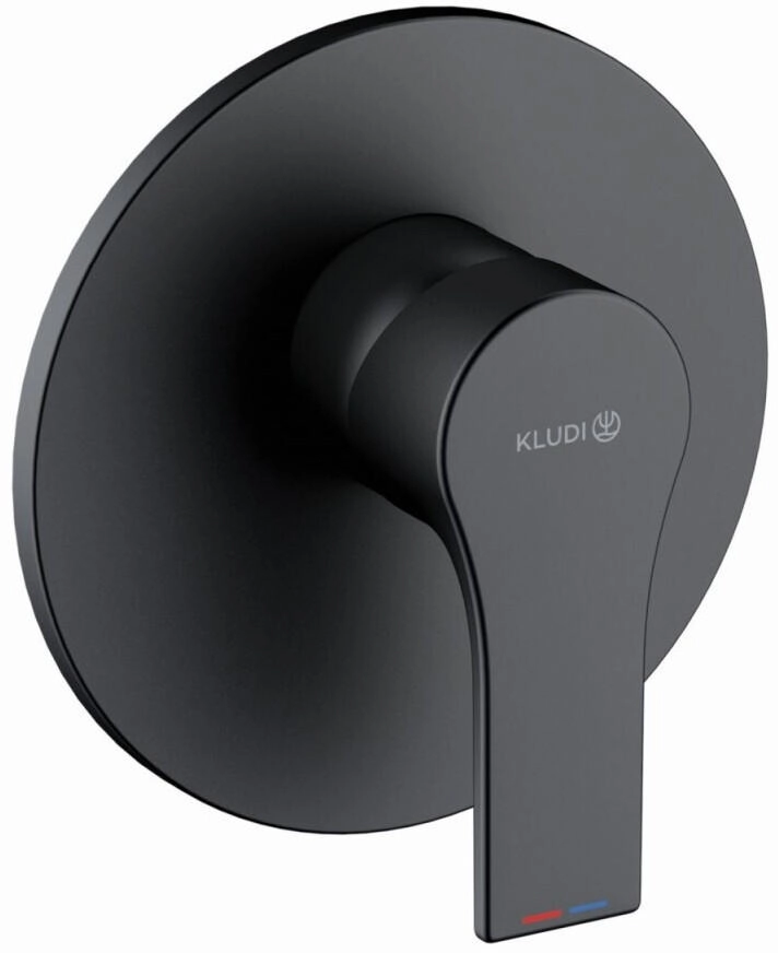 KLUDI-X1 Unterputz Duscharmatur – Schwarz Matt, Mit Heißwasserbegrenzung & Keramikkartusche – Separater Grundkörper Erforderlich (Slimbox 88022)!