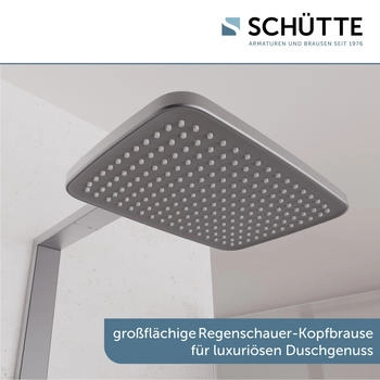 Schütte HAWAII Überkopfbrause-Set mit Thermostatarmatur chrom – Thermostat statt Mischbatterie