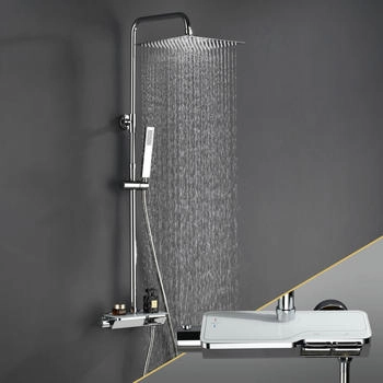 Görbach Regendusche mit Duscharmatur Chrom