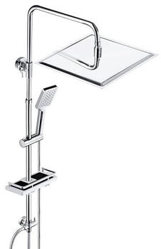 JOHO Edelstahl Duschsystem ohne Armatur Chrom 30x30cm