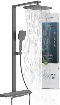 Schütte HAWAII mit Thermostat und Glasablage Graphit/Grau