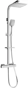 Mexen CQ62 Aufputz-Duschsystem mit Regendusche und Thermostatmischer, Chrom (772506295-00)