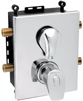 Novaservis Metalia 57 Unterputz-Thermostatmischer 2 Ausgänge mit Einbaukörper, Chrom (BOX57052RT)