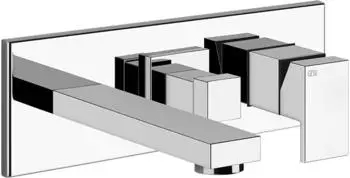 Gessi Rettangolo Wannen-Einhebelmischer mit Wannenauslauf, 2-Wege Umstellung, Kupfer gebürstet (44907708)