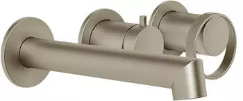 Gessi Anello Fertigmontageset Unterputz-Einhebelmischer Wanne 2-Wege Umlenkkartusche Finox Optik (63342149)