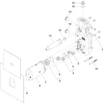 Dornbracht xTOOL UP-Thermostatmodul mit 1 Ventil, Messing bleifrei (3551197090)