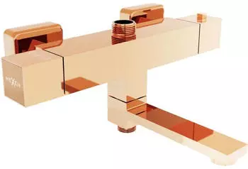 Mexen Cube Thermostat-Badewannen- und Duscharmatur Roségold (77910-60)