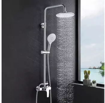 LuxusKollektion Duschsystem mit Einhebelmischer Regendusche 2 Strahlarten 8 Zoll