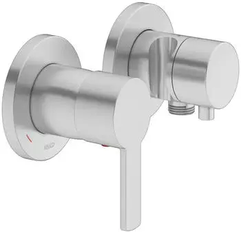 KEUCO Plan blue Unterputz-Einhebelmischer Set f&uuml;r 2 Verbraucher mit Schlauchanschluss/Brausehalter Edelstahl (53951061221)