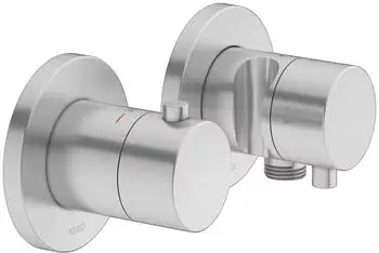 KEUCO Plan blue thermostatarmatur Set f&uuml;r 2 Verbraucher mit Schlauchanschluss/Brausehalter Edelstahl (53953061221)
