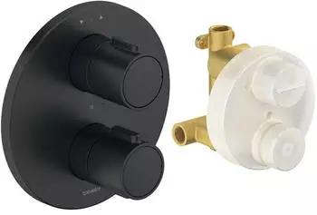 Duravit Thermostatarmaturen Thermostat Unterputz Set schwarz matt schwarz matt (TH4200008046)