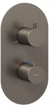 Ravak Espirit Thermostat-Unterputzbatterie für 3 Geräte, gebürstetes Graphit (X070326)