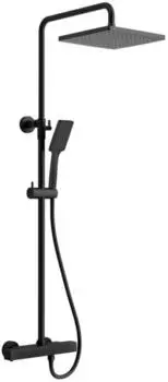 Sapho Dark Duschset mit Thermostat, 2 Strahlen, schwarz matt (KJ639)