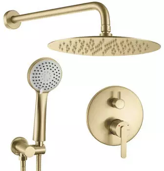 Rea Ontario Unterputz-Duschset Gebürstetes Gold, Messing (REA-P5502)