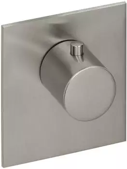 Herzbach Logic XL Fertigmontageset Einzel-Thermostat-Modul 110x100mm Edelstahl geb&uuml;rstet (11.500100.2.09)