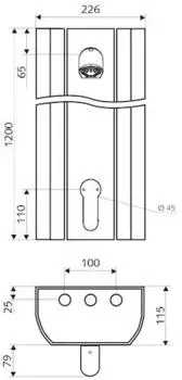 Schell LINUS DP-EH-M Vorwand-Duschpaneel Mischwasser Alu-eloxiert (008280899)