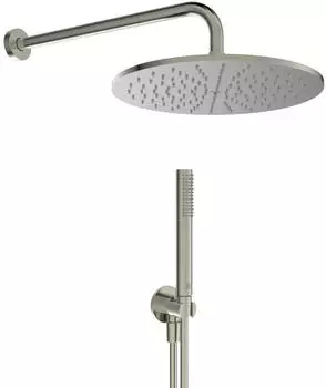 Ideal Standard Idealrain Armaturenpaket Unterputz-Wandanschluss, Stabhandbrause, Silver Storm (BD825GN)