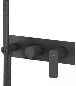 Sapho SPY Unterputz-Dusch-/Wannenarmatur 3 Wege schwarz matt (PY53/15)