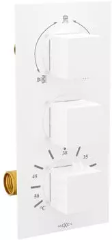 Mexen Cube Thermostat-Wannen-/Duschbatterie 3 Ausgänge, Weiß (77503-20)