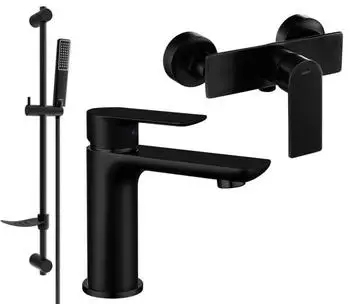 Mexen Alfa DF72 Duschset, Schwarz (745704DF72-70)