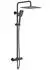 Rainsworth Duschsystem mit Thermostat 30x30cm Regendusche Edelstahl Schwarz (MZTJ004)