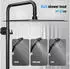 Rainsworth Duschsystem mit Thermostat 30x30cm Regendusche Edelstahl Schwarz (MZTJ004)