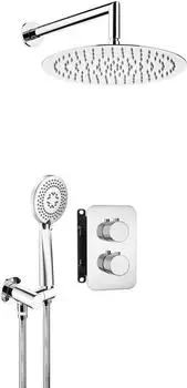Deante Box Duschset Unterputz mit Thermostat und Kopfbrause, Chrom (BXYZ0EBT)