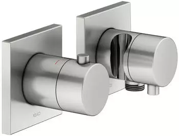 KEUCO Edition 11 Thermostatarmatur Set f&uuml;r 3 Verbraucher mit Schlauchanschluss/Brausehalter Edelstahl (51153061232)