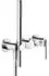 Gessi Ingranaggio Einhebelmischer Dusche/Badewanne Einbaufertig-Set, Runde Rosetten, Gebürstetes Schwarz PVD-Metall (63545707)