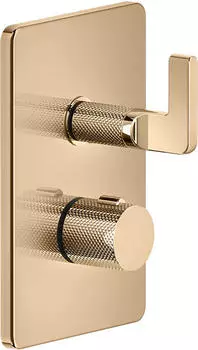 Gessi Inciso Unterputz-Thermostat Fertigmontageset 2-Wege warm bronze PVD (58134735)