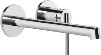 Gessi Ingranaggio Fertigmontageset Unterputz-Einhebelmischer Waschtisch, Rosetten D=65mm, Auslauf 205-175mm, Chrom (63583031)