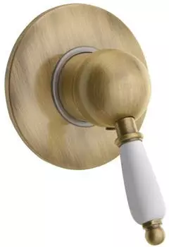 Sapho Kirk&eacute; White Unterputz-Duscharmatur 1 Weg, wei&szlig;/Bronze (KI41BB)