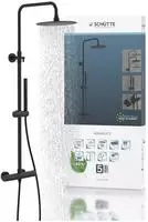 SCH&Uuml;TTE AQUADUCT Duschsystem mit Thermostat, Schwarz, Dusche mit Armatur