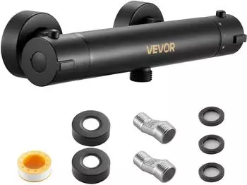 VEVOR Thermostat-Duscharmatur mit 38&deg;C Sicherheitsschloss, mattschwarz