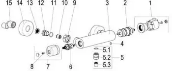 Heinrichschulte Ascona Aufputz-Brausethermostat chrom, Ausladung 105mm (Z03466600010)