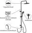 Wenko Watersaving Duschsystem Schwarz, Handbrause & Regenduschkopf (25311100)