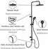 Wenko Watersaving Duschsystem Schwarz, Handbrause & Regenduschkopf (25311100)