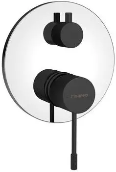 Sapho Solaris Unterputz-Duscharmatur 2 Wege, chrom/schwarz matt (WD042CB)