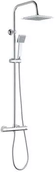 Deante Joko Square Duschsystem mit Thermostat, Regenduschkopf, chrom (NBJ_051T)