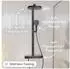 instmaier Cleo Duschsystem Regendusche Design-Thermostat 3 Strahlarten Schwarz Matt