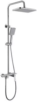 Home Deluxe ICONIC Duscharmatur mit Ablage, wei&szlig;e Marmoroptik, 120cm (ICONIC)